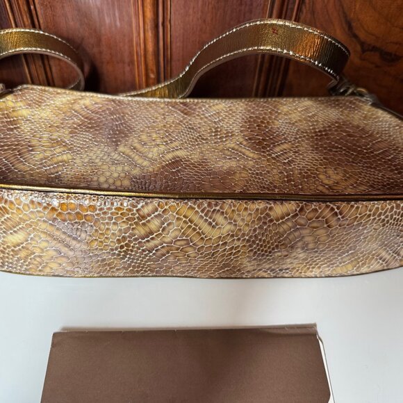 Brahmin Gold and Brown Shoulder Bag - Picture 4 of 5